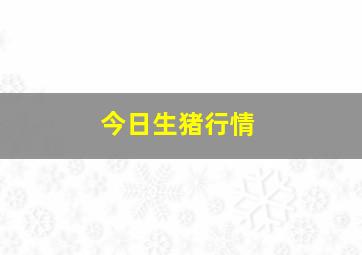 今日生猪行情