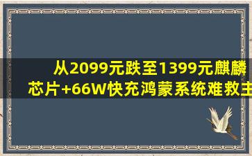 从2099元跌至1399元,麒麟芯片+66W快充,鸿蒙系统难救主