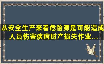 从安全生产来看,危险源是可能造成人员伤害、疾病、财产损失、作业...