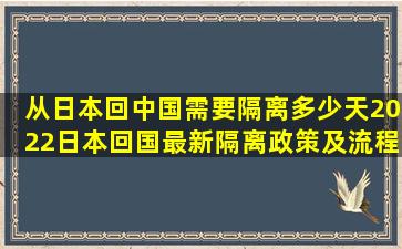 从日本回中国需要隔离多少天2022日本回国最新隔离政策及流程