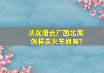 从沈阳去广西北海怎样走火车通吗?