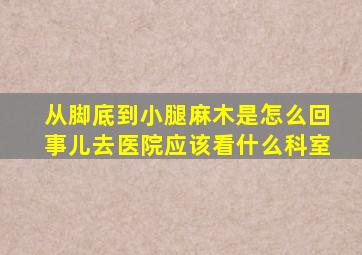 从脚底到小腿麻木是怎么回事儿(去医院应该看什么科室(