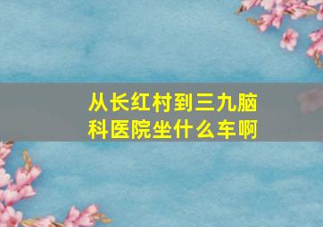 从长红村到三九脑科医院坐什么车啊