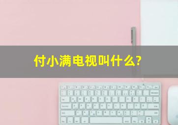 付小满电视叫什么?