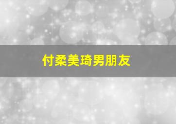 付柔美琦男朋友