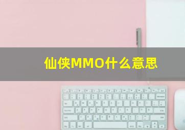 仙侠MMO什么意思