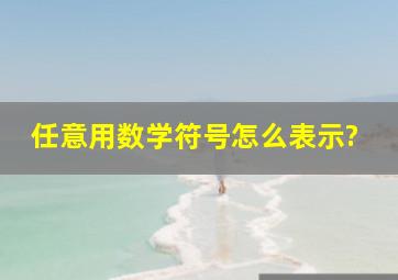 任意用数学符号怎么表示?