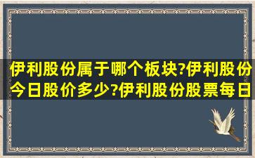 伊利股份属于哪个板块?伊利股份今日股价多少?伊利股份股票每日收盘...