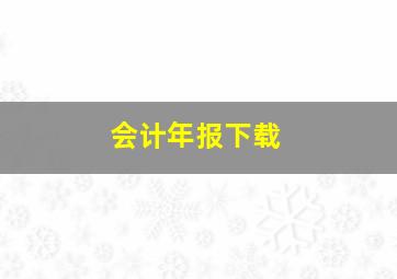 会计年报下载