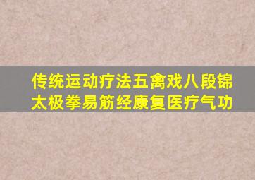 传统运动疗法,五禽戏,八段锦,太极拳,易筋经,康复医疗,气功