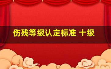 伤残等级认定标准 十级