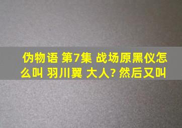 伪物语 第7集 战场原黑仪怎么叫 羽川翼 大人? 然后又叫