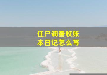 住户调查收账本日记怎么写