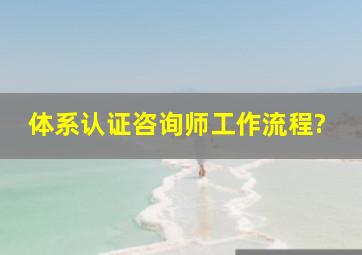 体系认证咨询师工作流程?