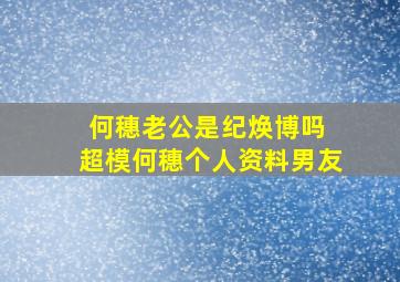 何穗老公是纪焕博吗 超模何穗个人资料男友