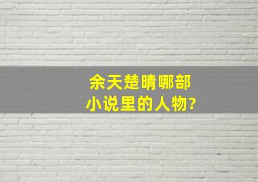 余天,楚晴哪部小说里的人物?