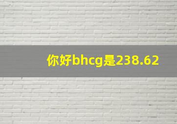 你好,bhcg是238.62