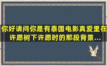 你好,请问你是有泰国电影《真爱》里在许愿树下许愿时的那段背景...