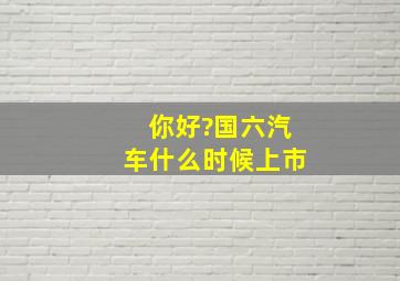 你好?国六汽车什么时候上市