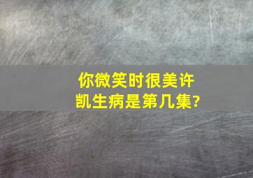 你微笑时很美许凯生病是第几集?