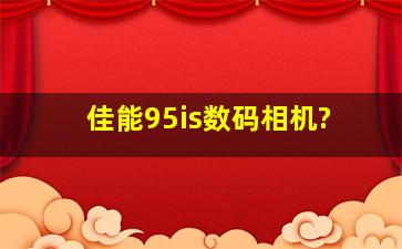 佳能95is数码相机?