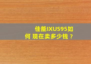 佳能IXUS95如何 现在卖多少钱 ?