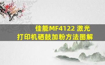 佳能MF4122 激光打印机硒鼓加粉方法图解