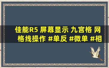 佳能R5 屏幕显示 九宫格 网格线操作 #单反 #微单 #相机 #摄影小白...