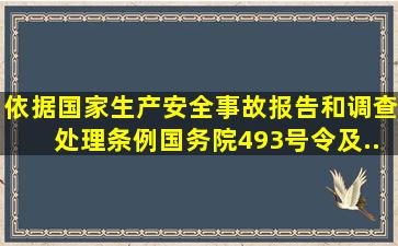 依据国家《生产安全事故报告和调查处理条例》(国务院493号令)及《...