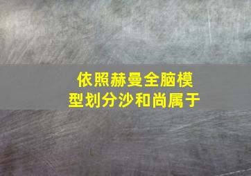 依照赫曼全脑模型划分沙和尚属于