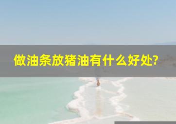 做油条放猪油有什么好处?