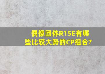 偶像团体R1SE有哪些比较大势的CP组合?