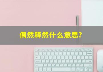 偶然释然什么意思?