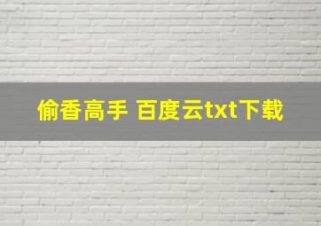 偷香高手 百度云txt下载