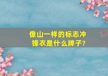 像山一样的标志冲锋衣是什么牌子?