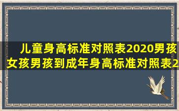 儿童身高标准对照表2020男孩女孩,男孩到成年身高标准对照表2022...