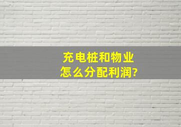 充电桩和物业怎么分配利润?