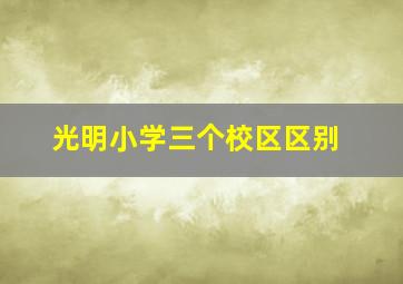 光明小学三个校区区别