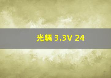 光耦 3.3V 24