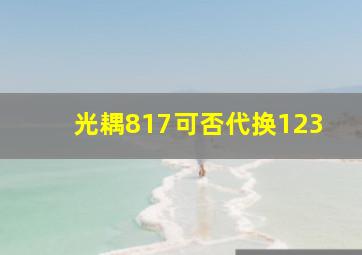 光耦817可否代换123