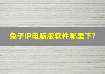 兔子IP电脑版软件哪里下?