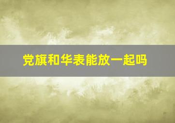 党旗和华表能放一起吗