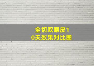 全切双眼皮10天效果对比图