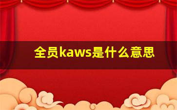 全员kaws是什么意思