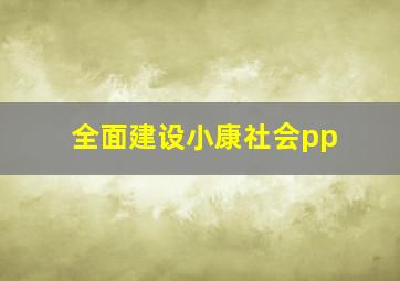 全面建设小康社会pp