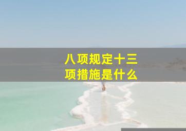 八项规定十三项措施是什么