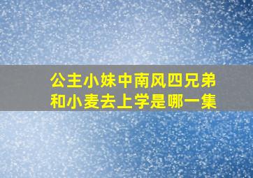 公主小妹中南风四兄弟和小麦去上学,是哪一集