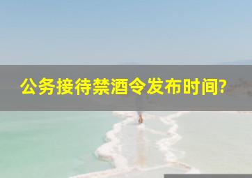 公务接待禁酒令发布时间?