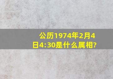 公历1974年2月4日4:30是什么属相?