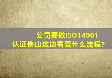 公司要做ISO14001认证佛山这边需要什么流程?